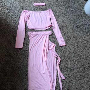 2 Piece Crop Too & Skirt Set